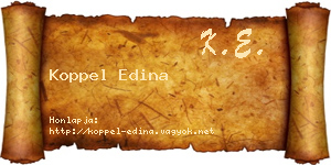 Koppel Edina névjegykártya